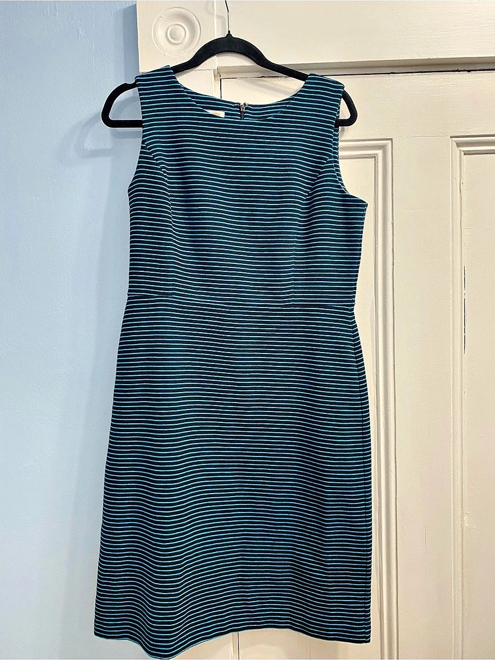 Talbots Striped Mini Dress in Blue & Black Size 8 Like New